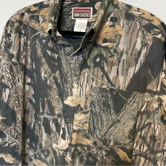 Mossy Oak Camo Classics Camouflage Long Sleeve Button Down Shirt Size XL - Picture 2 of 9